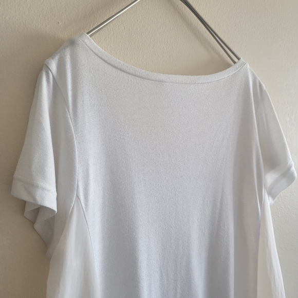 ★SOLD★Flowy White Long T-shirt - Picture 8 of 15